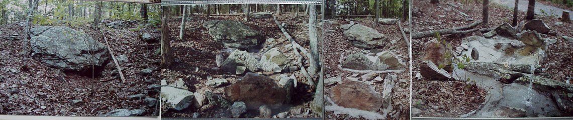 Pond/waterfall on the hillside